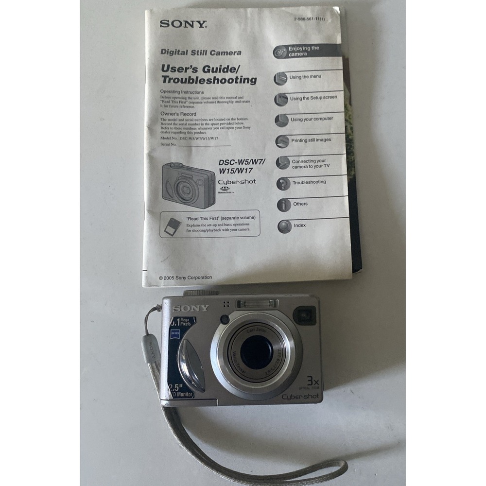 Sony Cyber-shot DSC-W5 5.1MP Digital Camera - Silver